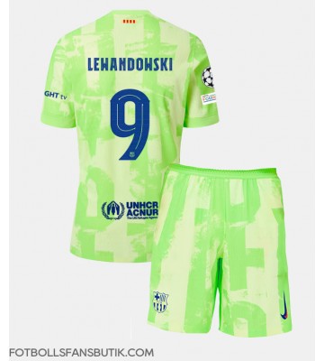 Barcelona Robert Lewandowski #9 Replika Tredje Tröja Barn 2024-25 Kortärmad (+ Korta byxor)